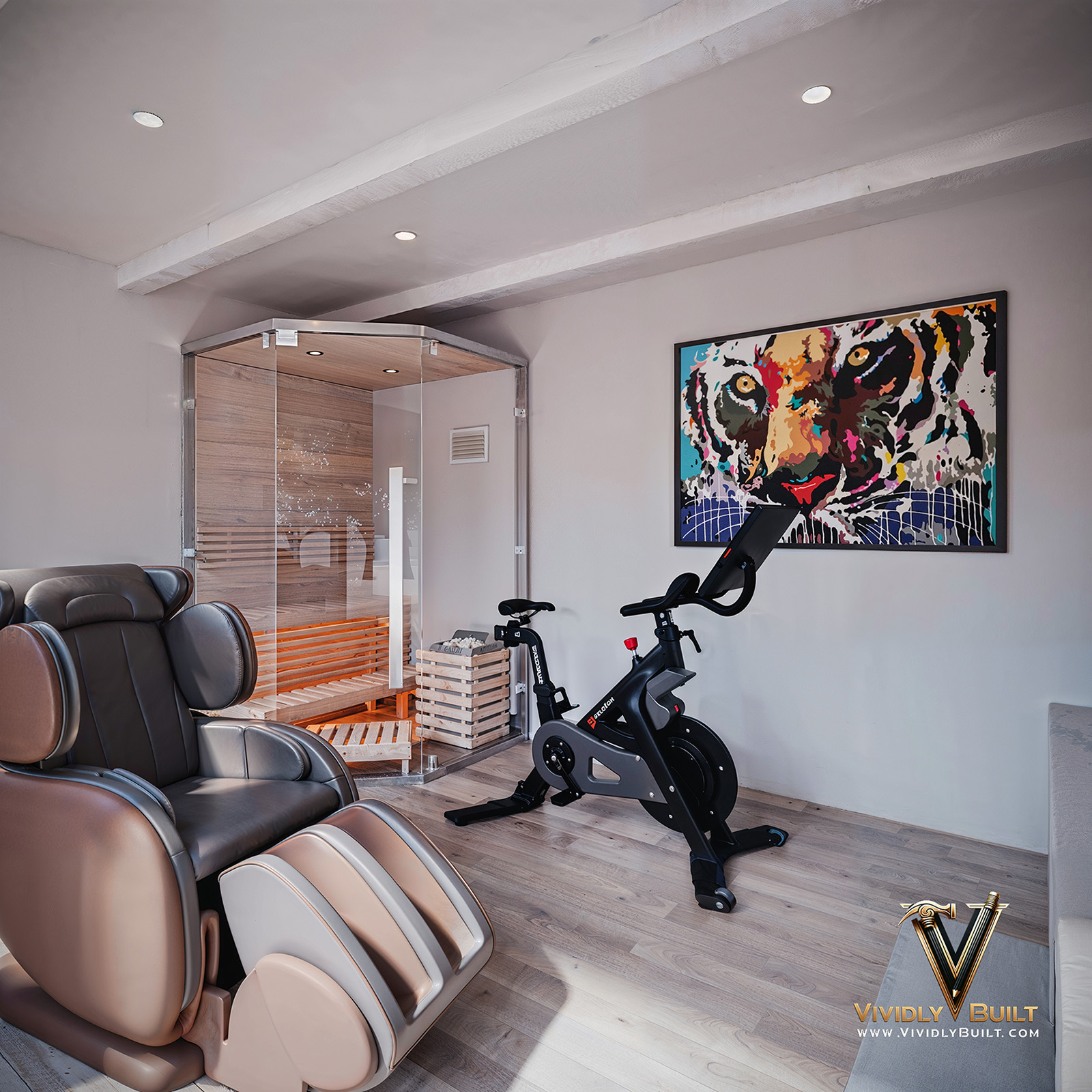 ADU exterior architectural rendering for a Westlake Village luxury hillside estate ADU addition by Vividly Built