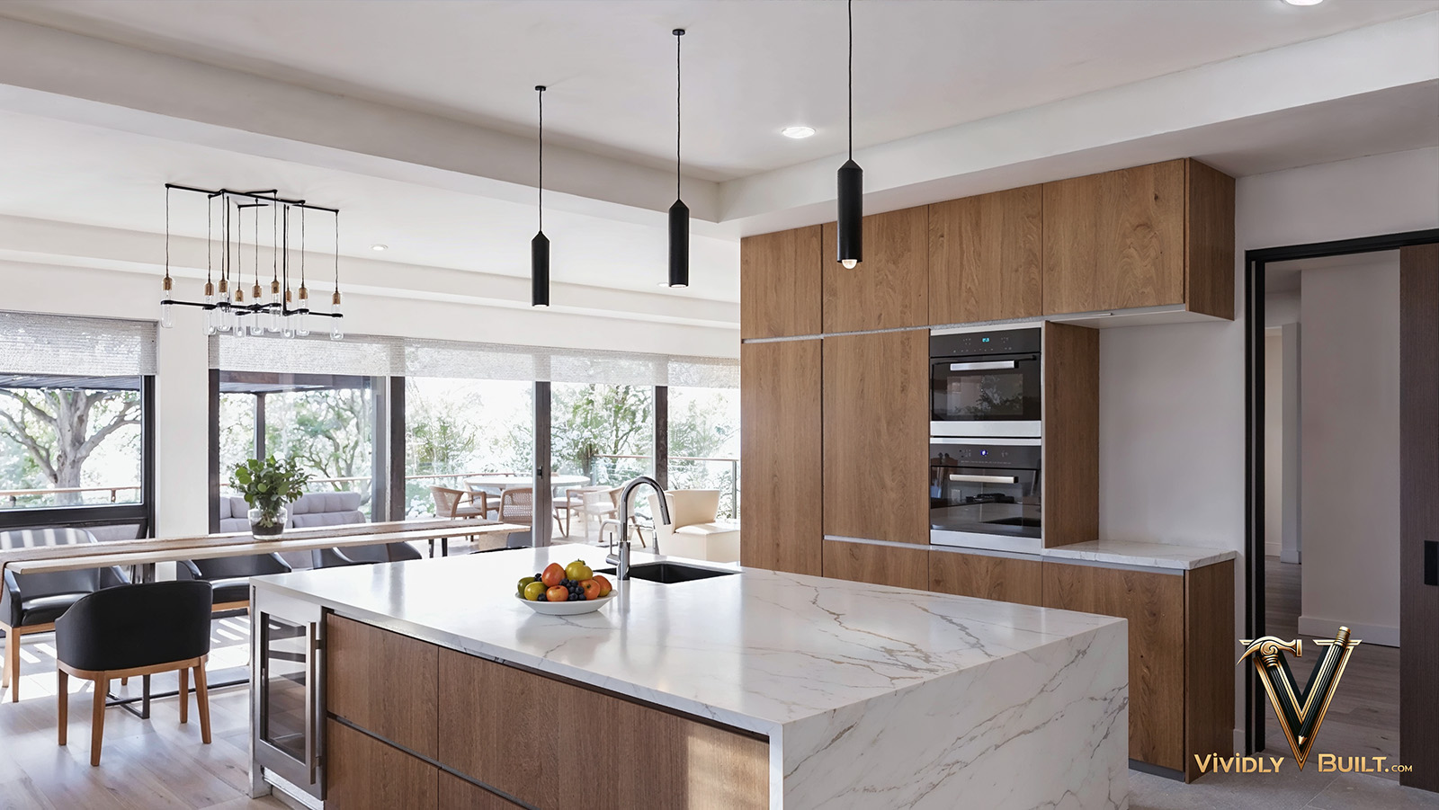 Kitchen interior design rendering for a San Francisco luxury home remodel and addition by Vividly Built